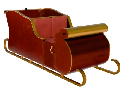 Santa Sleigh Modern - High Tech 3D model