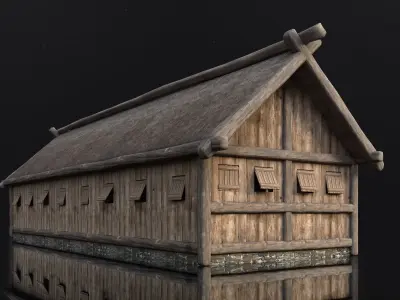 Farm House Low-poly 3D model purchase