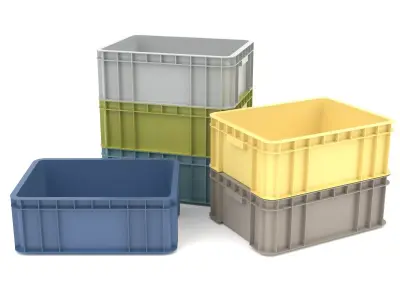 Plastic crate 06 3D model