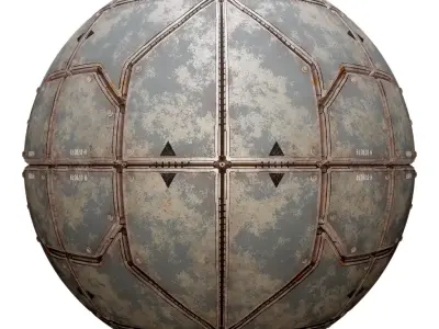 PBR Sci-Fi Industrial Texture 65 Low-poly 3D model