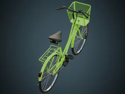 Bicycle 1 Basic Low-poly 3D model
