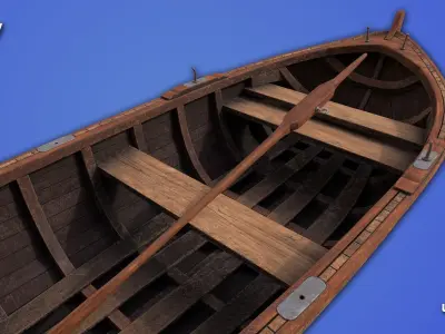 Old Boat - PBR GameReady Low-poly 3D model