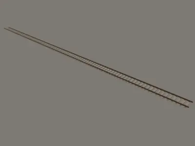 Railroad Tracks 3D model purchase