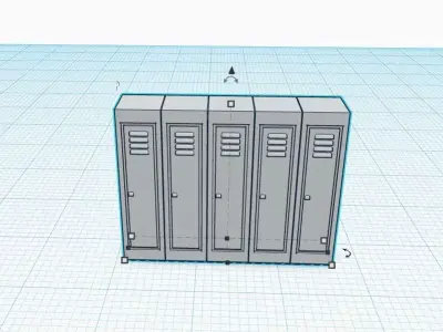 5 lockers scale h0 1-87 3D print model