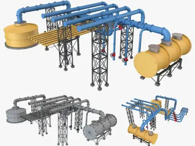 Piping System 3 3D model