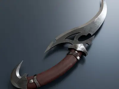 Fantasy dagger set 57 Low-poly 3D model