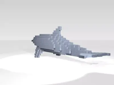 Dolphin Voxel 3D model