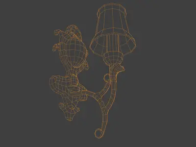 Wall Lamp Low-poly 3D model