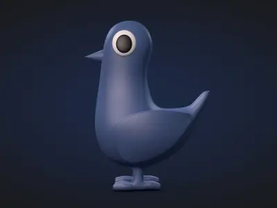 Bird - Toy Low-poly 3D model