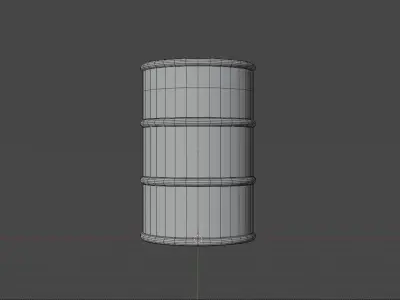 Explosive Barrel Game-Ready for AAA games Low-poly 3D model