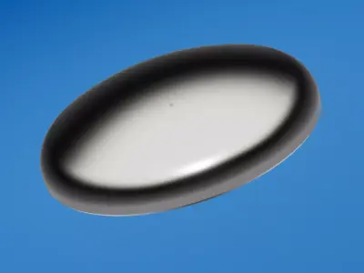 Torospherical dished end DIN28011 Free low-poly 3D model