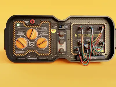 SCI-FI Console CB0005 Low-poly 3D model