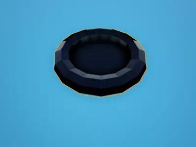 Black Plastic Inner Tube Ride Free 3D model
