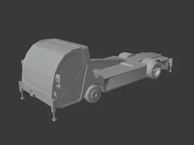 Airplane tow truck Low-poly 3D model