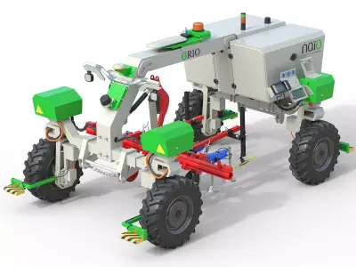 Autonomous Farm Robot Orio Naio Low-poly 3D model