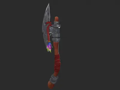Stylized Axe Low-poly 3D model 23
