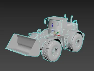 Dozer vehicle Low-poly 3D model