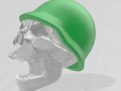 Soldiers Skull Free 3D print model