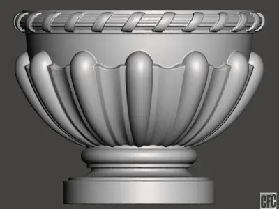 Decorative vase - 3d model for CNC - DecorativeVase004 3D print model purchase