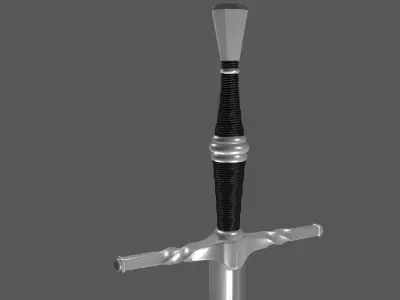 Witcher Sword Free low-poly 3D model