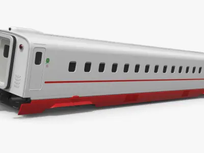 High Speed Passenger Intermediate Car with Interior 3D model