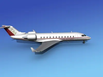 Canadair CRJ100 Trans Midwest 3D model