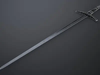Longsword Low-poly 3D model