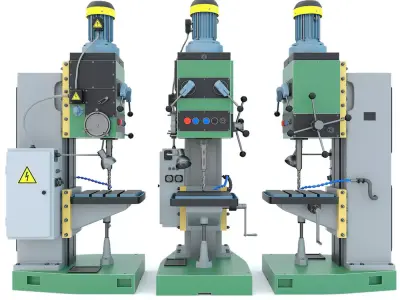 Machine tool drilling press vertical 2N150 3D model