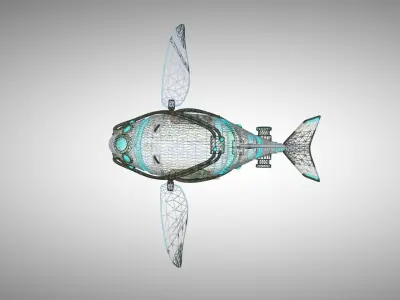 Diver Robot Low-poly 3D model