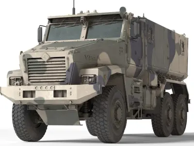 Ural Typhoon 63095 MRAP camo Low-poly 3D model