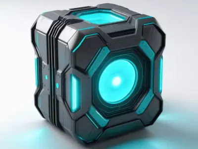 SciFi Glowing Tech Container 3D model