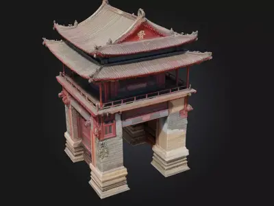 Ancient Pavilion Model  A Tranquil Tribute to Classical Heritage 3D model