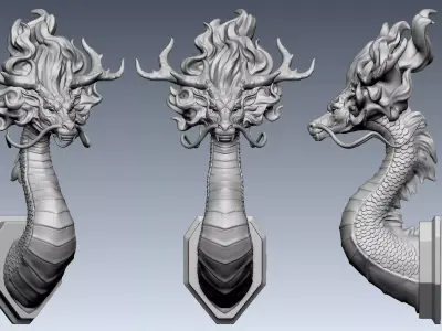 Dragon Portrait  Free 3D print model