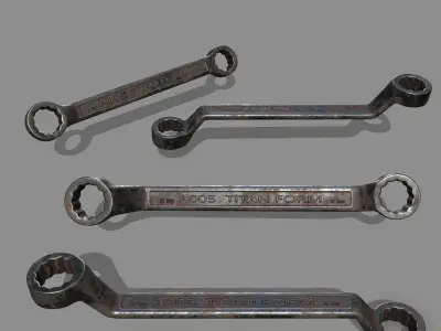 wrench Low-poly 3D model 22