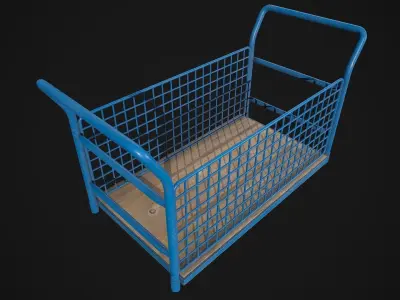Platform Trolley Low-poly 3D model
