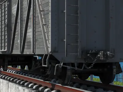 Cargo Wagon Black 3D model