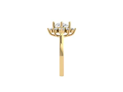 Solitaire Engagement Ring 3D print model 101