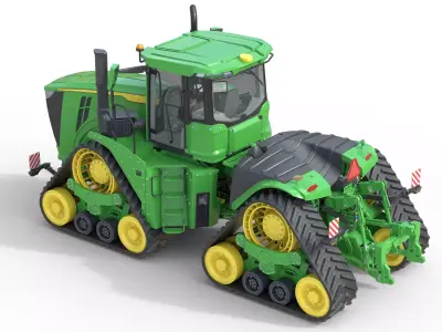 John Deere Tractor 9rx 640 Low-poly 3D model