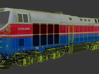 TE33A Diesel Locomotive 3D model