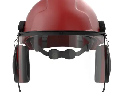 Safety Helmet 2 Red 3D model