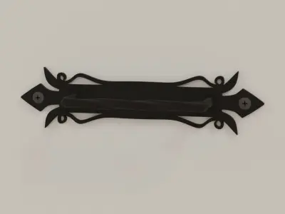 forged furniture fittings set Low-poly 3D model