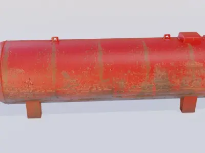 big cylinder tank 3D model