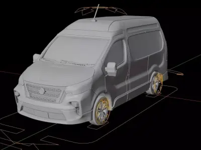 Nissan Primaster Van High Roof 3D model