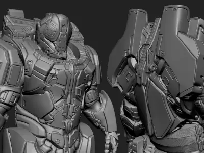 Sci-Fi Armor 9 Sculpt 3D model