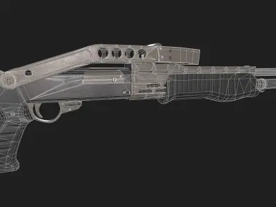 Spas-12 shotgun Low-poly 3D model