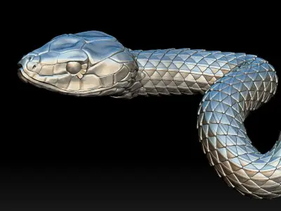 Snake Ring 3D print model 3D print model