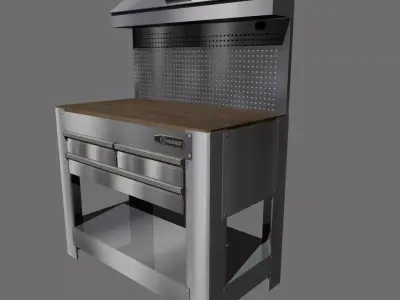 workbench Low-poly 3D model shop