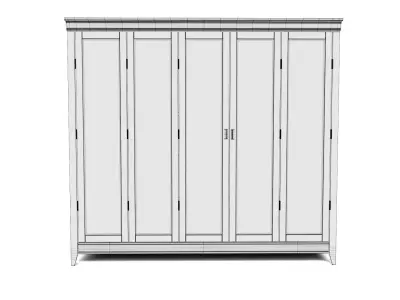  vintage cabinet Low-poly 3D model