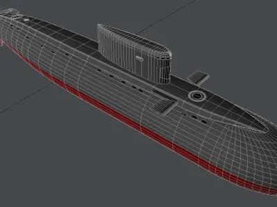 SSK Kilo class Low-poly 3D model