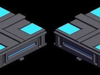 Spaceship Asset pack Free low-poly 3D model